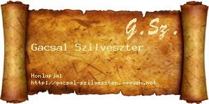 Gacsal Szilveszter névjegykártya