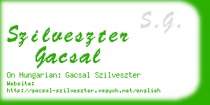 szilveszter gacsal business card